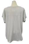 Saga Cotton/Linen Curved Hem Top in Sand 2636