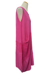 Saga Cotton/Linen Sleeveless Dress in Fuchsia 1989