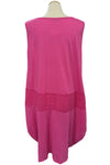 Saga Cotton/Linen Sleeveless Dress in Fuchsia 1989