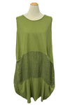 Saga Cotton/Linen Sleeveless Dress in Kiwi 1989