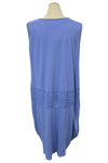 Saga Cotton/Linen Sleeveless Dress in Periwinkle 1989