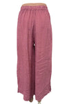 Saga Linen Faux Side Slit Pants in Berry GN3805