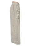 Saga Linen Front Pocket Shirred Pants in Sand 31322