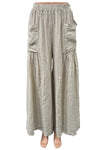 Saga Linen Front Pocket Shirred Pants in Sand 31322