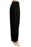 Saga Linen Genie Pants with Raw Trim in Black Style GN30220