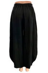 Saga Linen Genie Pants with Raw Trim in Black Style GN30220