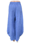Saga Linen Genie Pants with Raw Trim in Periwinkle Style GN30220