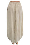 Saga Linen Genie Pants with Raw Trim in Sand Style GN30220