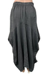 Saga Linen Linen 2 Pocket Maxi Skirt in Charcoal AU3197
