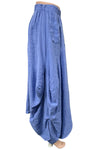 Saga Linen Linen 2 Pocket Maxi Skirt in Periwinkle AU3197
