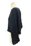 Saga Linen Long Sleeve Crop Jacket in Black GN31170