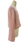Saga Linen Long Sleeve Crop Jacket in Pink GN31170