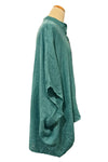 Saga Linen Mandarin Collar Dolman Top in Seablue GN31163
