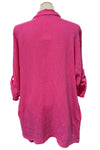 Saga Linen Midi Duster in Fuchsia Style AU2014