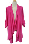 Saga Linen Midi Duster in Fuchsia Style AU2014
