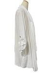 Saga Linen Midi Duster in White Style AU2014