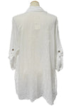 Saga Linen Midi Duster in White Style AU2014