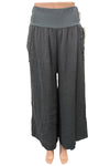Saga Linen Pants with Slide Pockets in Charcoal GN7805