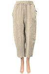 Saga Linen Petite Criss Cross Lines Pants in Sand Style 5328P