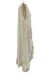 Saga Linen Sleeveless Ruffle Hem Hi-Lo Dress in Sand Style GN31176