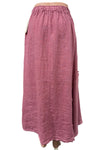 Saga Linen Weave Accent Skirt in Berry 31327