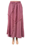 Saga Linen Weave Accent Skirt in Berry 31327