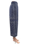 Shannon Passero Cotton Gauze Bandana Crop Pants in Navy