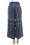 Shannon Passero Cotton Gauze Bandana Crop Pants in Navy