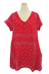Shannon Passero Cotton Gauze Bandana Dress in Red