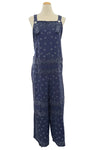 Shannon Passero Cotton Gauze Bandana Overalls in Navy