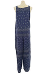 Shannon Passero Cotton Gauze Bandana Overalls in Navy