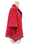 Shannon Passero Cotton Gauze Bandana Print Marisol Shirt in Red