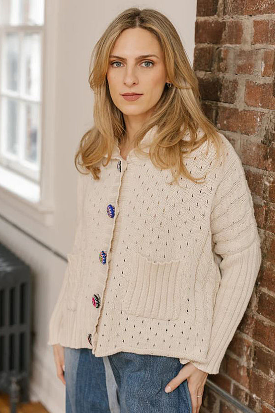 Shannon Passero Rome Cardigan in Cream