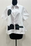 Simply Vanite Shirt 2830 White with Black Accents