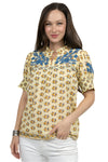 Sister Mary By Ivy Camilla Top in Yellow Border