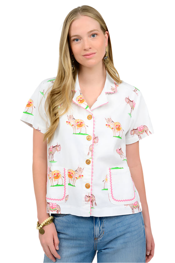Sister Mary By Ivy Jane Burrito Shacket in White