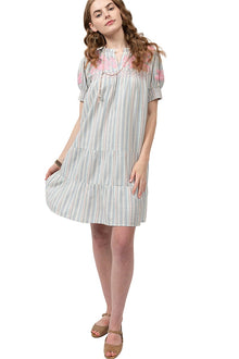  Sister Mary By Ivy Jane Camilla Dress in Multi Stripe Style CAMILLA-DRESS