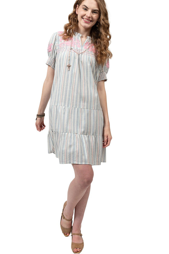 Sister Mary By Ivy Jane Camilla Dress in Multi Stripe Style CAMILLA-DRESS