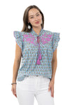 Sister Mary By Ivy Jane Ivanna Top in Blue