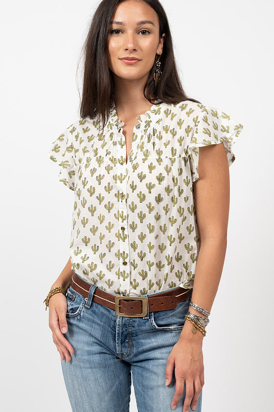 Sister Mary By Ivy Jane Nopal Top in Cactus