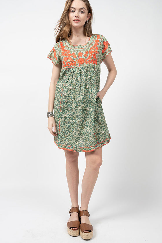 Sister Mary By Ivy Jane Veronica Dress in Green Floral