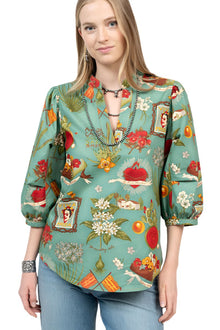  Sister Mary By Ivy Jane VivaFrida Top in Sage