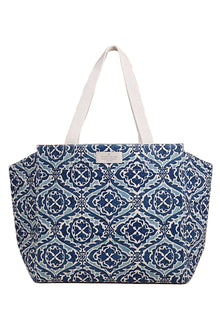  Spartina Shop Tote in Serpentine Medallion Ikat Cream