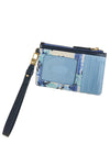 Spartina Slimcard Coinpurse in Serpentine Floral Pane Blue