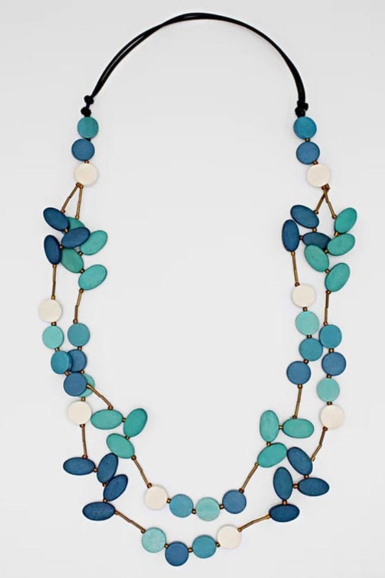 Sylca Designs Aqua Lizzie Petal Necklace