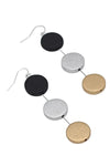 Sylca Designs Ashlyn Dangle Earring in Black and Gold