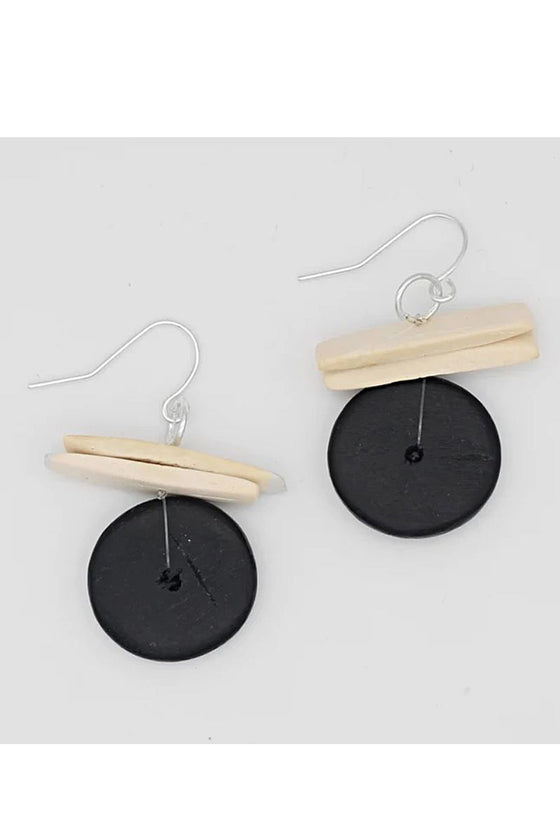 Sylca Designs Black and White Elaine Earrings