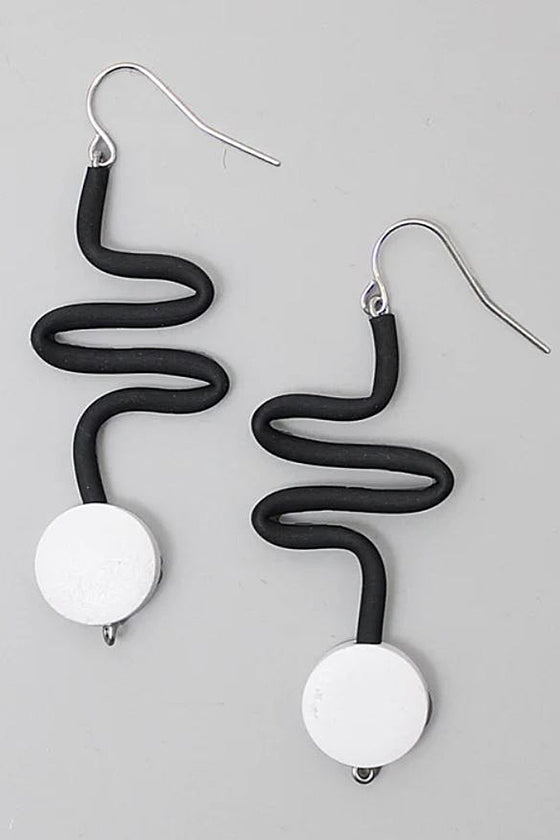 Sylca Designs Black Olga Tubing Earrings