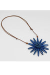 Sylca Designs Blue Amaya Flower Statement Necklace