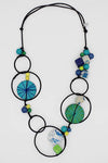 Sylca Designs Blue Hayden Disk Necklace